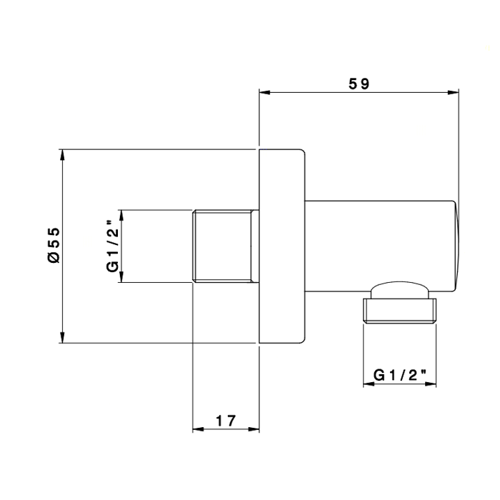 Nicolazzi Doccia Шланговое подключение, цвет: золото 5527GB