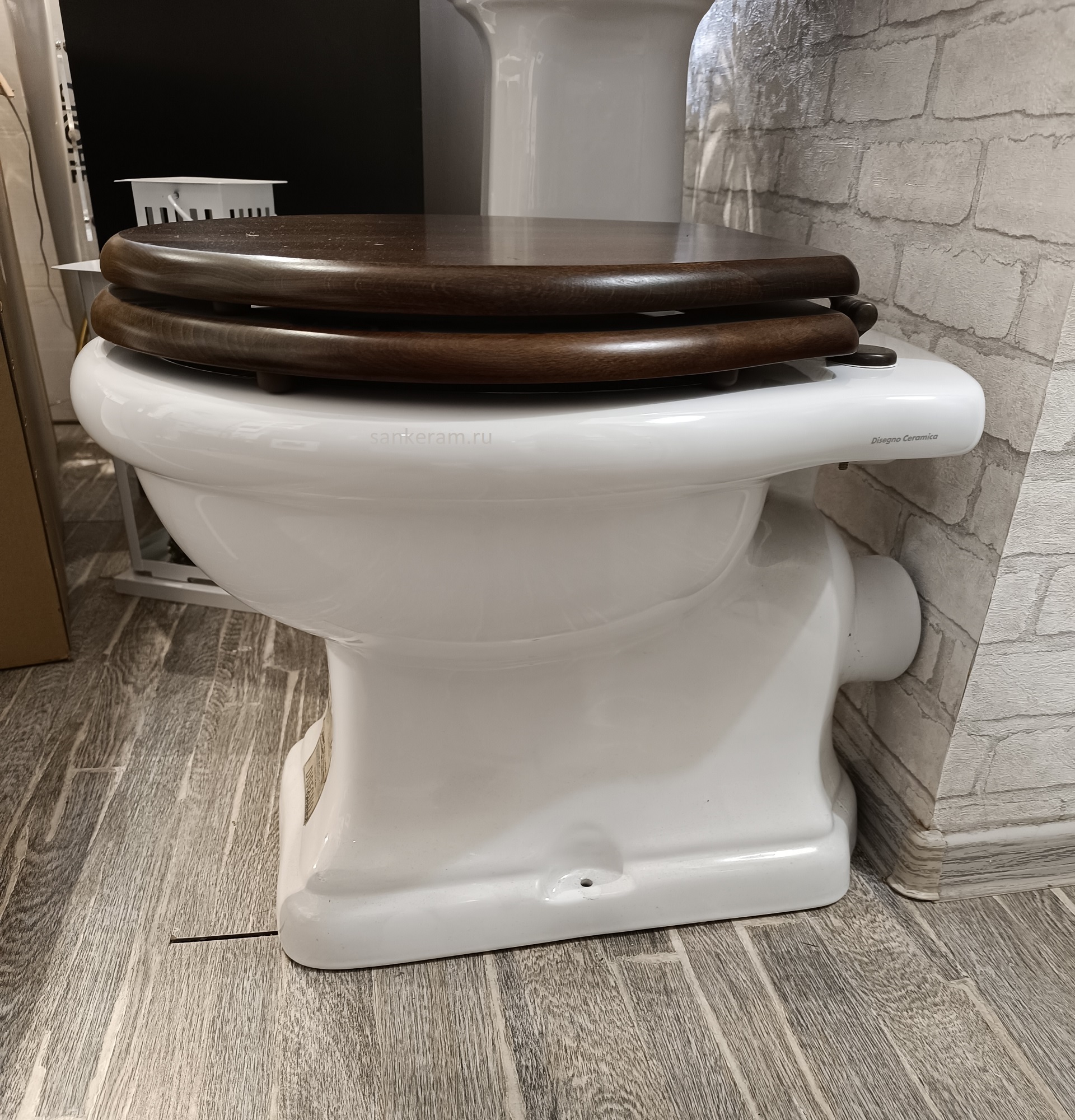 Disegno ceramica Paolina, напольный унитаз 56,5 см, выход в стену, цвет белый глянцевый PA00200001