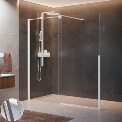 Душевая дверь сдвижная 140 см Novellini H Style HSTYLE140S-1B, профиль Silver