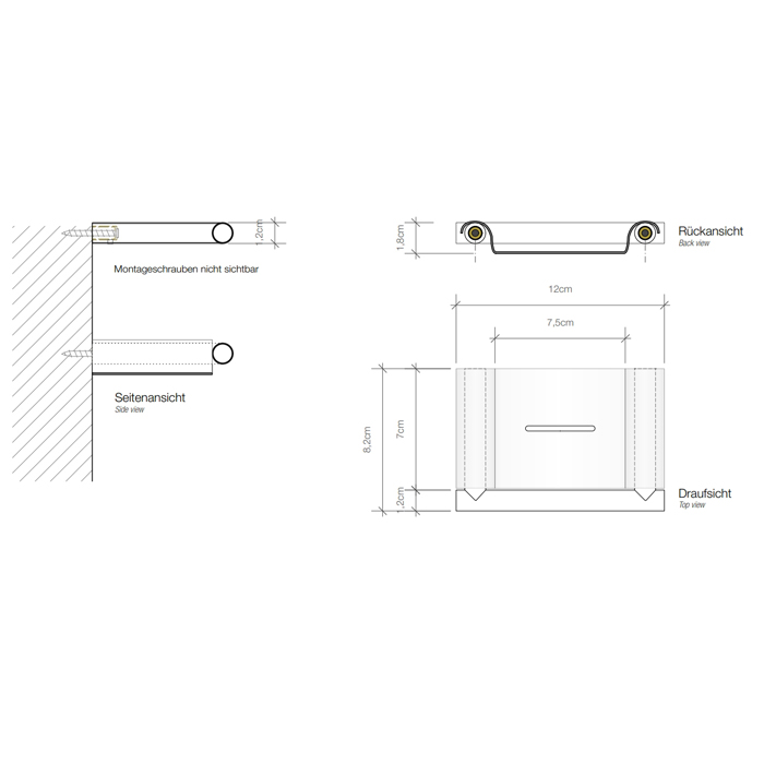 Decor Walther Mikado WSS Мыльница подвесная, цвет: черный матовый 521660