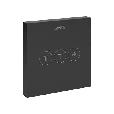 15764670 Hansgrohe ShowerSelect Запорно-переключающее устройство внешняя часть, цвет: черный матовый/хром