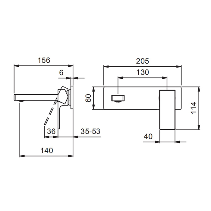 Fantini Mint Смеситель для раковины, встраиваемый, цвет: хром 34 02 F810B