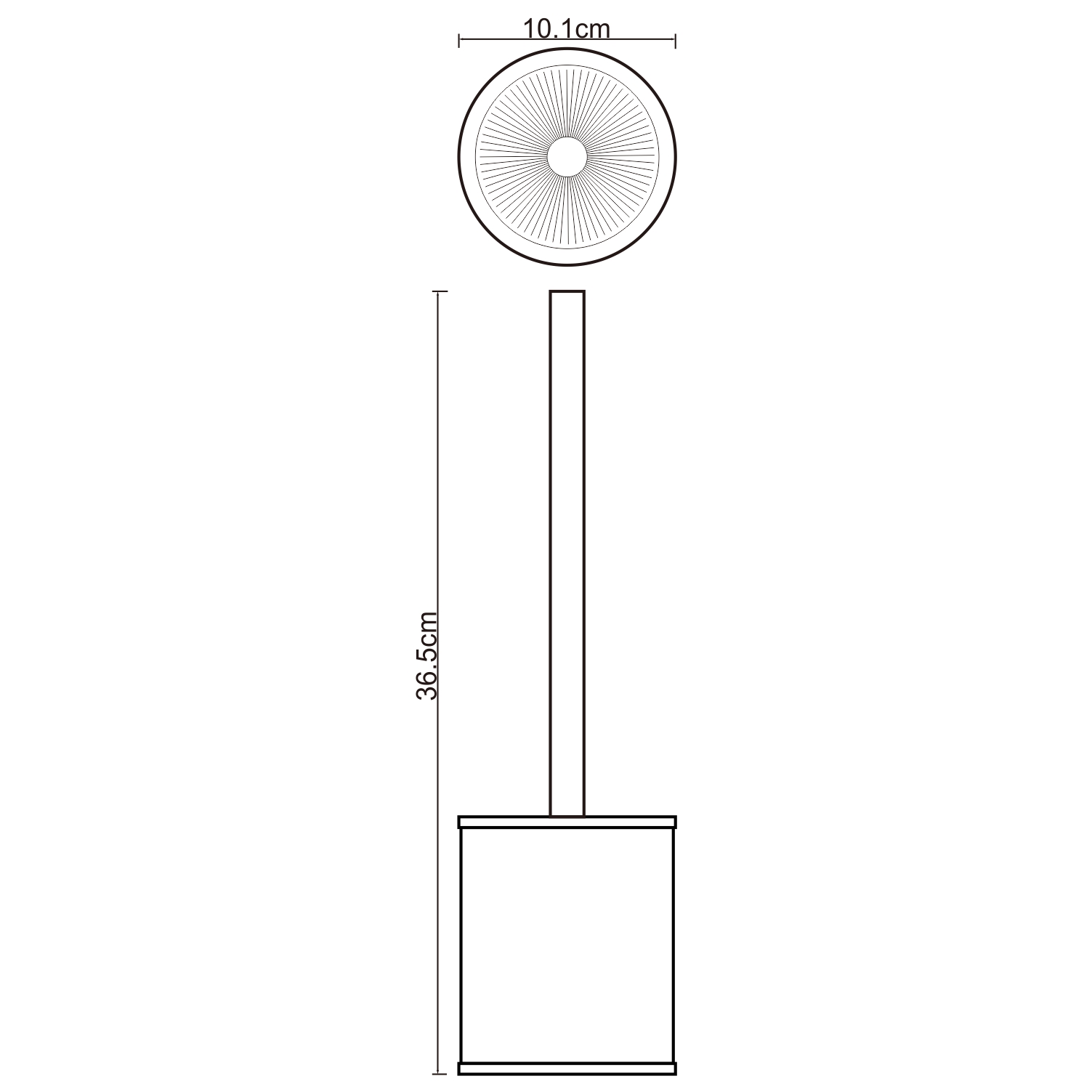 Rossel K-5727 Щетка для унитаза Размеры (Ш/В/Г): 10,1х36,5х10,1 см