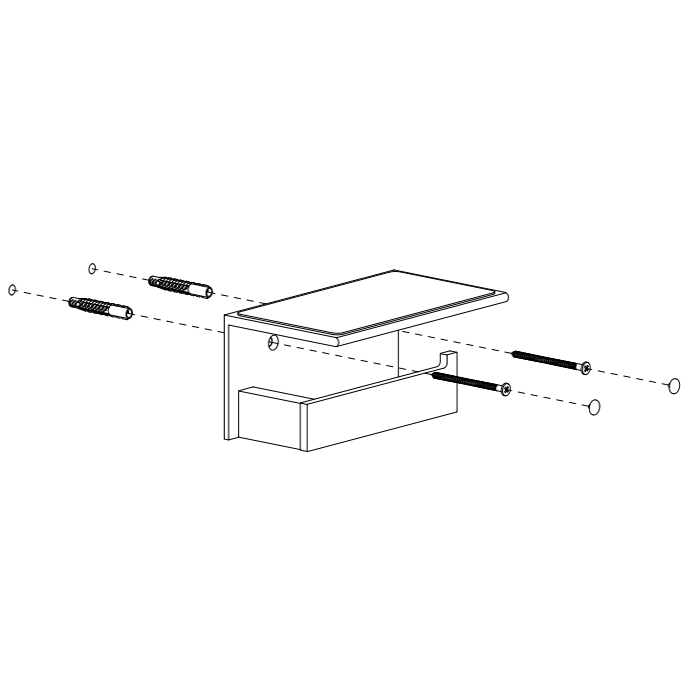 Decor Walther Contract TPH4 Держатель туалетной бумаги, цвет: черный матовый 654160