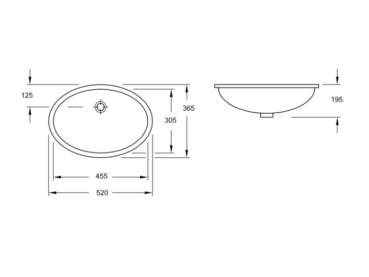Villeroy&Boch Evana раковина встраиваемая 455*305 цвет-альпийский белый 61474601