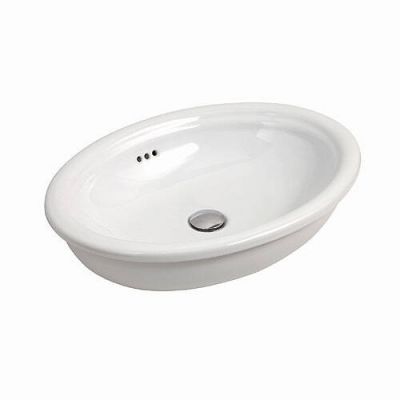 IMP4060001 Раковина накладная/полувстраиваемая Olympia Impero Style 60x45 см. белый глянцевый
