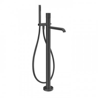 Gessi Habito Rigato Смеситель для ванны напольный, с ручным душем, цвет: Black Metal PVD 70528#706