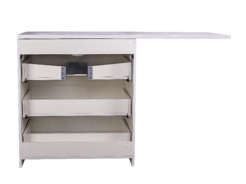 Тумба для раковины напольная "Даллас 150", 3 ящика, Люкс белая, PLUS