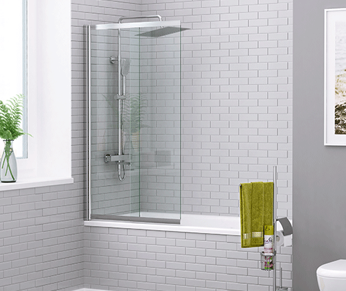 Шторка на ванну поворотно раздвижная 80 см. Wasserkraft Dill 61S02-800