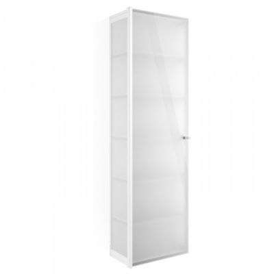 Decor Walther Glas S 4 Шкаф напольный 35x19x120см, стекло белое, цвет: хром 602504
