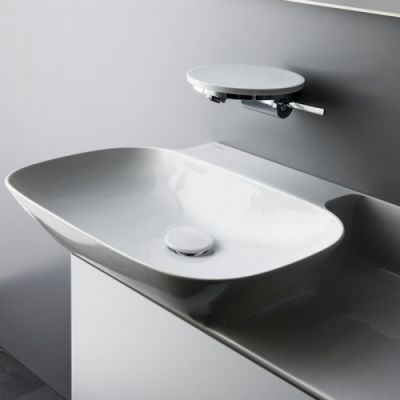 Laufen INO Раковина 90х45х12 см, без отв., полка справа, цвет: белый 8.1330.2.000.109.1