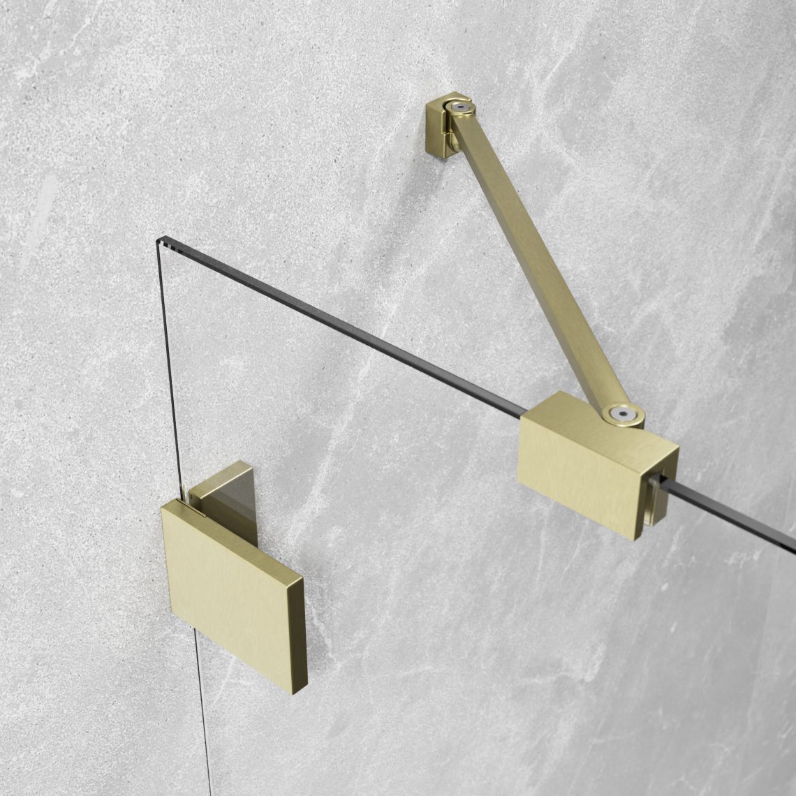 Шторка на ванну 110 см Radaway ESSENZA PRO BRUSHED GOLD PND II левая