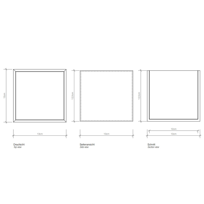Decor Walther Brownie BOD1 Универсальная коробка 13x13x12.5см, настольная, цвет: белая кожа 930850