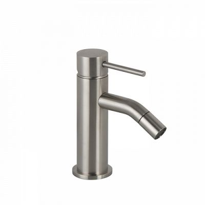 Carlo Frattini Spillo Steel Смеситель для биде, на 1 отверстие, с донным клапаном click-clack, цвет: INOX F3072INOX