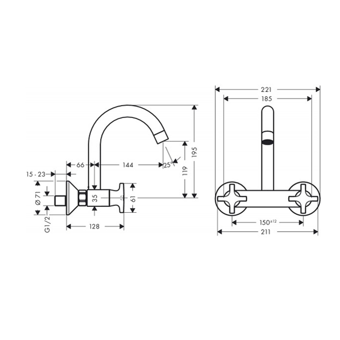 Hansgrohe  Logis Classic смеситель для кухни, цвет: хром 71286000