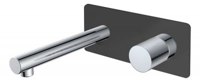 Смеситель для раковины, встраиваемый в стену Boheme STICK BLACK TOUCH CHROME 125-BCR.2