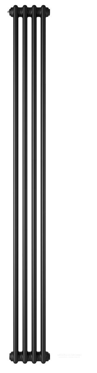 CH 2180-04 1270 Zehnder Charleston радиатор отопления 2-х трубный 1792х184 Ral 9217 Traffic Black (matt)