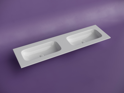 CN7023wx Ceramica Nova Раковина накладная мебельная CERAMICANOVA Grace 1610x457 с двумя чашами, цвет белый CN7023wx
