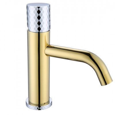 Boheme STICK GOLD DIAMOND CHROME смеситель для раковины высокий Boheme 121-GCR золото