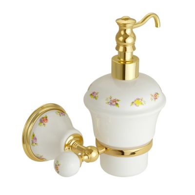 PROVANCE Дозатор жидкого мыла настенный, керамика с декором ML.PRO-60.507.DO