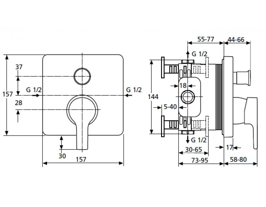Смеситель для душа Ideal Standard B8652AA комплект