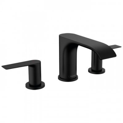 Hansgrohe Vivenis Смеситель для раковины, на 3 отв., с донным клапаном, цвет: черный матовый 75033670