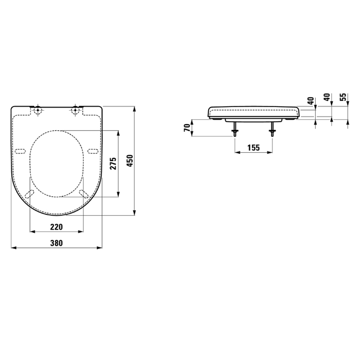 8.9195.1.300.003.1 LAUFEN Pro Сиденье для унитаза, цвет: белый