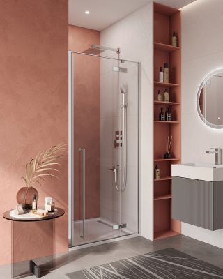 Cezares LINER-B-12-90-C-Cr-R Душевая дверь в нишу, профиль Хром