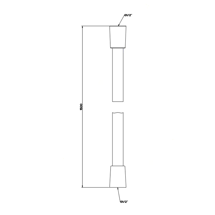Gessi Shower316 Шланг сromalux для ванны с коническим соединением на 1/2, длина 150 см, цвет: шлифованная сталь 54137#239