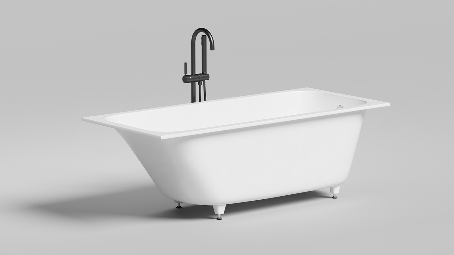 102015GF Salini ORLANDA Ванна встраиваемая 160x70 покраска по RAL глянцевая