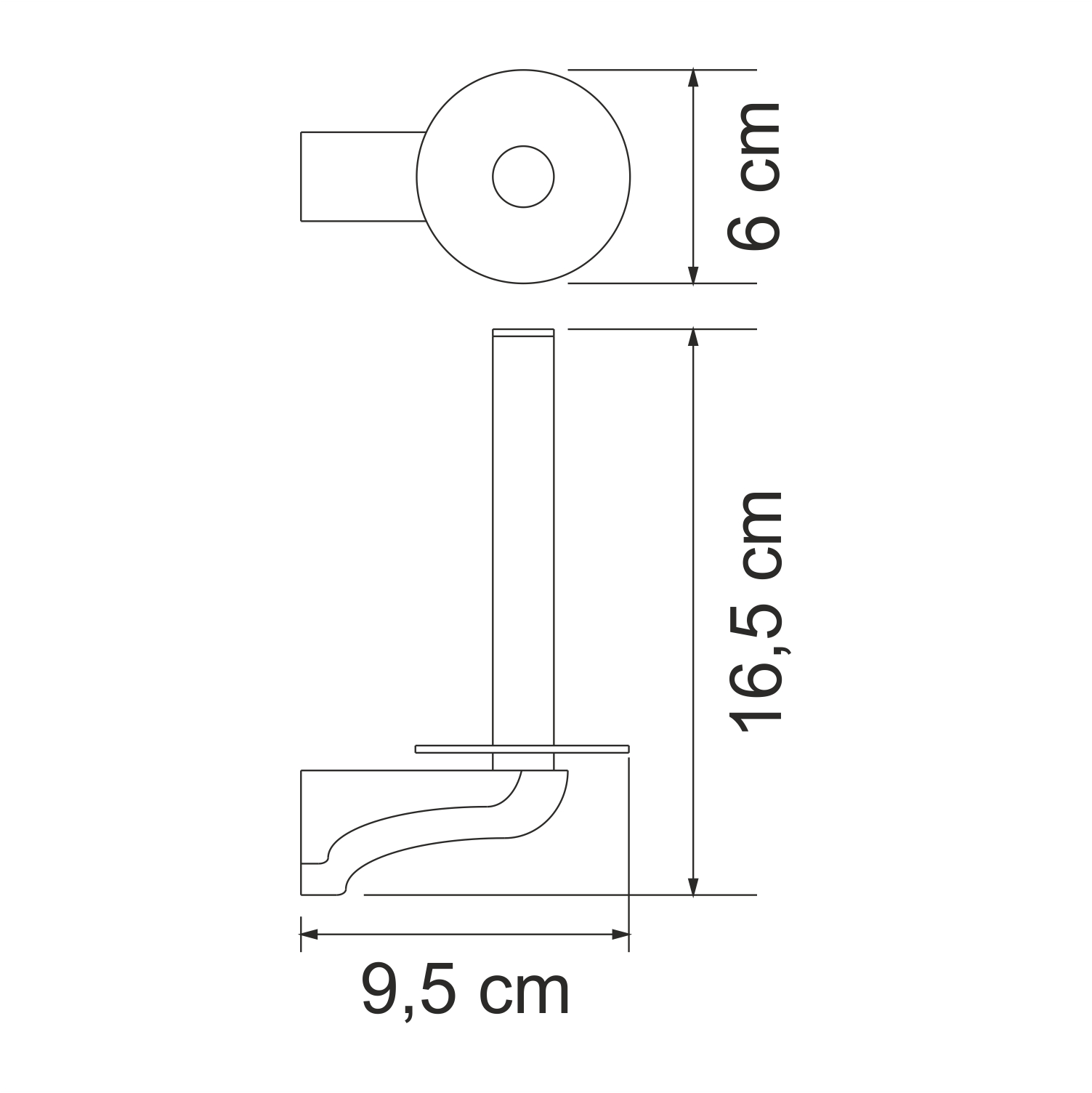 Kammel K-8397 Держатель туалетной бумаги Размеры (Ш/В/Г): 6х16,5х9,5 см