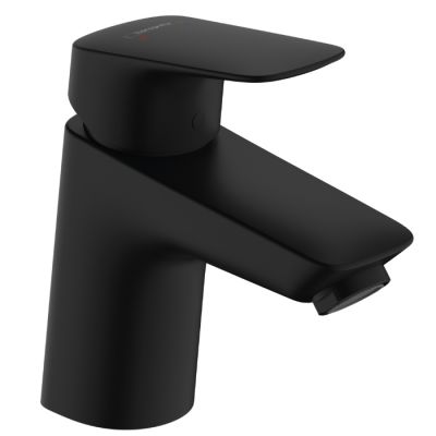 71077670 Hansgrohe Logis Смеситель для раковины, 1 отв., с донным клапаном Push-Open, цвет: черный матовый