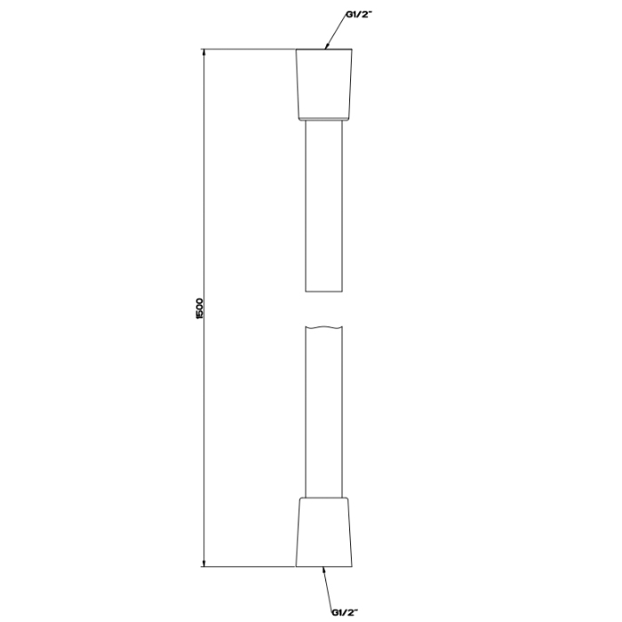 Gessi Ingranaggio Шланг Darkflex, длина 1,50 м, цвет: хром 54137#031