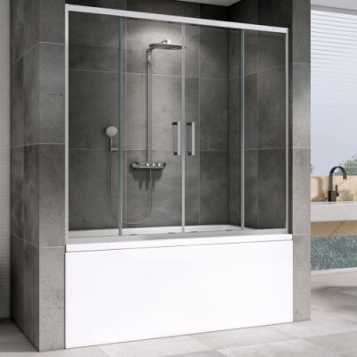 Шторка на ванну 170 см ABBER Schwarzer Diamant AG57170