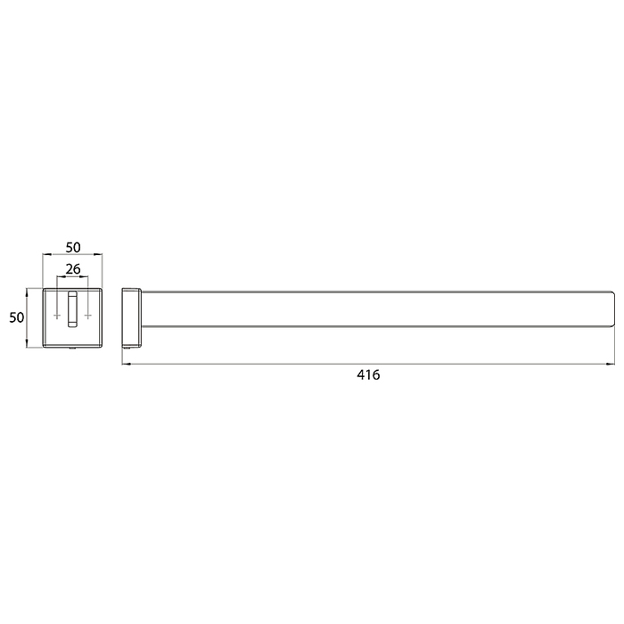 Emco Cue Полотенцедержатель 41.6см, цвет: хром 3250 001 42