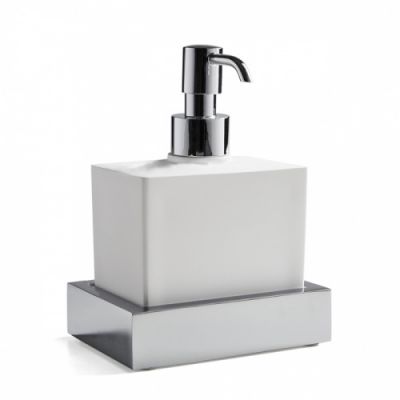 3SC SK 3.0 Дозатор подвесной, композит Solid Surface, цвет: цвет: белый/хром SK01DSL.BO