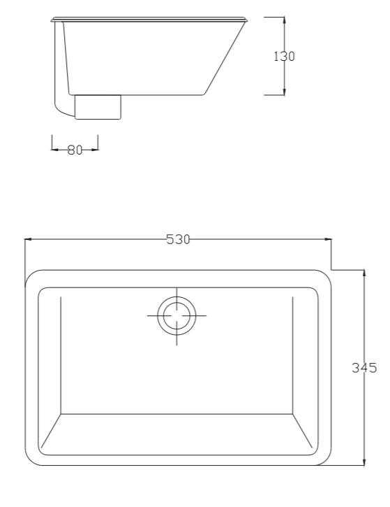 Раковина встраиваемая снизу 53x34 Artceram GEL001 01