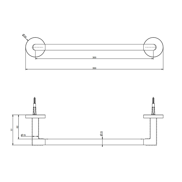 Gessi Tondo Полотенцедержатель, 30 см, цвет: хром 63697#031