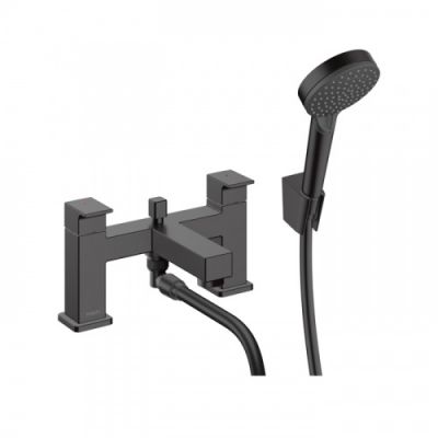 Hansgrohe Vernis Shap Смеситель на край ванны, на 2 отв, цвет: матовый черный 71462670