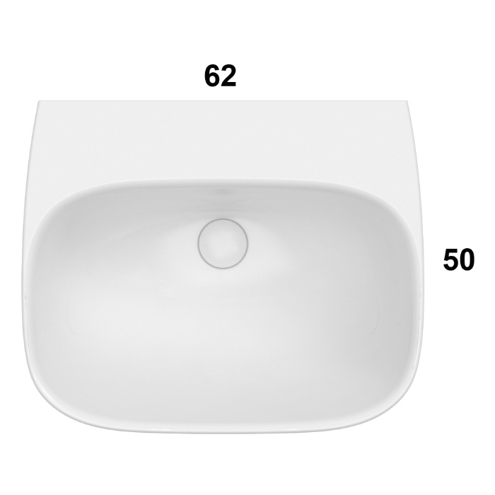 GE061.BI*0 GLOBO Genesis Раковина подвесная  62x50 cм, цвет: белый