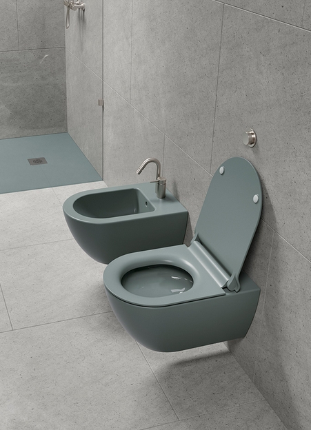 8815FR504 Унитаз подвесной 55 см GSI PURA , Swirlflush 2.0, Agava matte