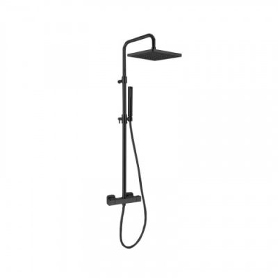 Душевая система с термостатом Webert Pegaso PE980507560METAL, черный