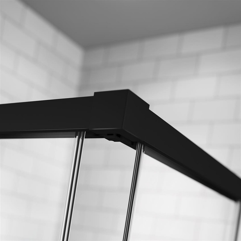 387061-54-01 Душевая кабина 80x80 с двумя раздвижными дверями IDEA Black KDD