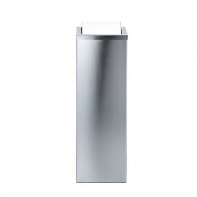 Decor Walther DW 1013 Корзина для бумаги 20x20x60см, с крышкой, напольная, цвет: сталь матовая 611376