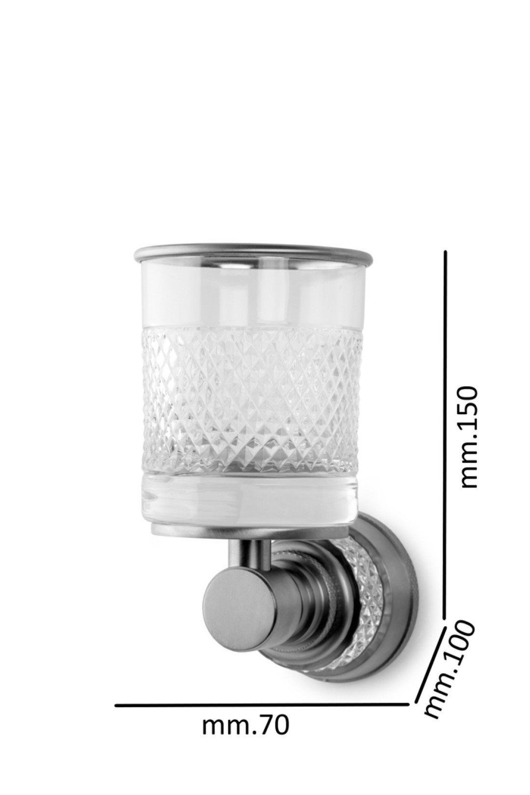 Стакан настенный AURA Chrome 10244-CR
