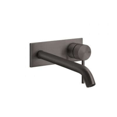Gessi 316 Встраиваемый смеситель с изливом 200-170мм, внешняя часть, цвет: brushed black metal pvd 54090#707
