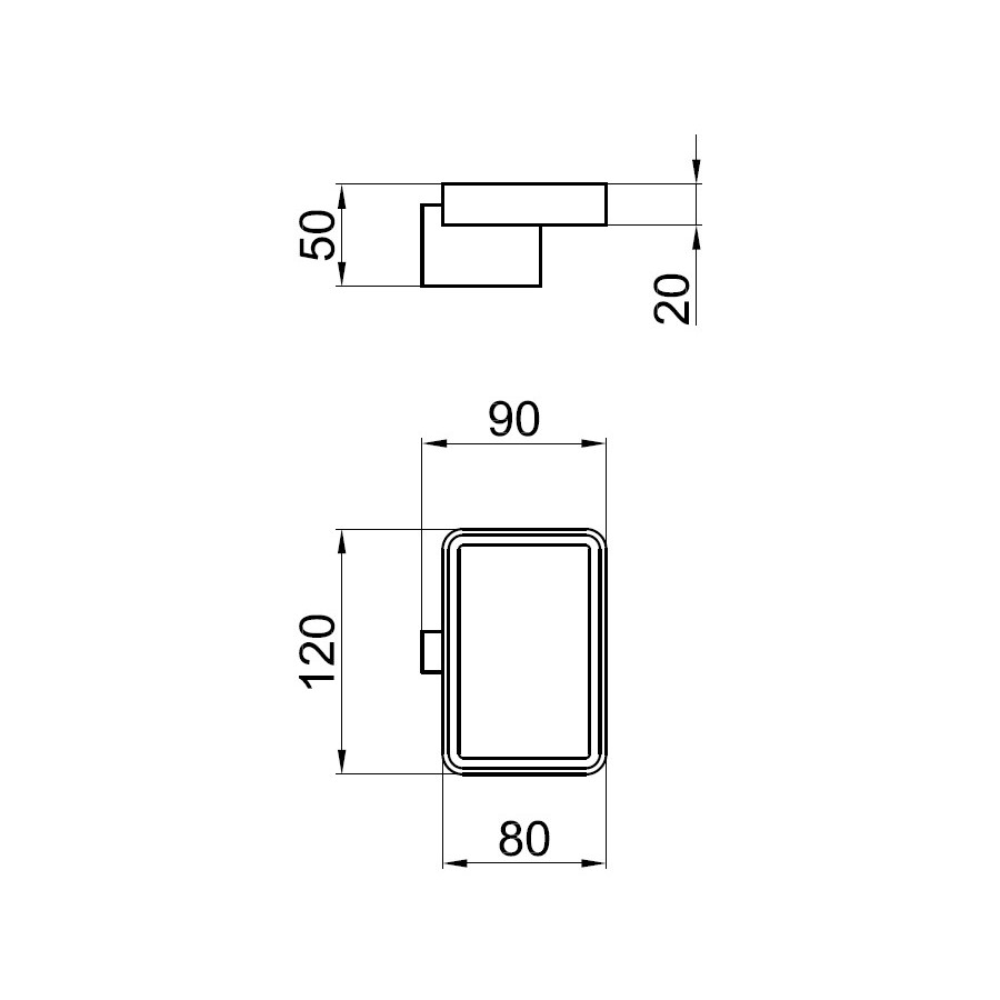 Мыльница Webert Living LV500101560, черный
