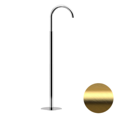 Излив напольный Daniel Swing S204708DP, золото брашированное, шт