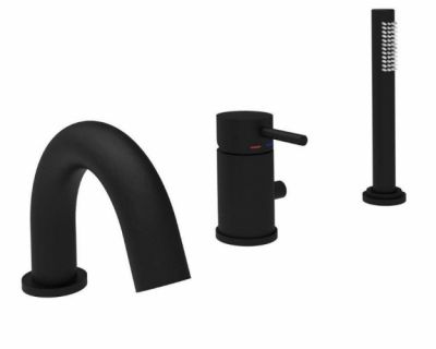 Смесители на борт ванны Paffoni Light LIG047NO чёрный матовый