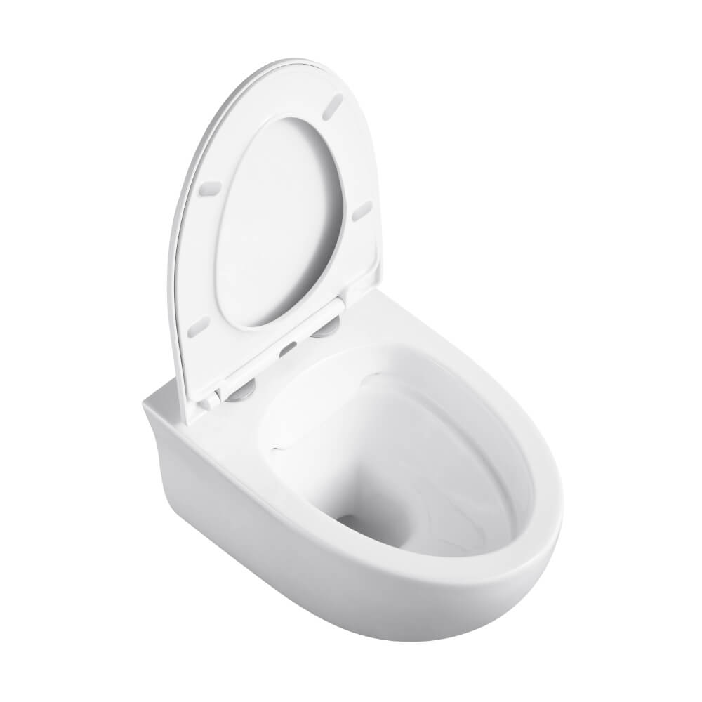751W00 Подвесной унитаз B&W W-751 Rimless / UF seat cover / Fixing screw (530x375x380)